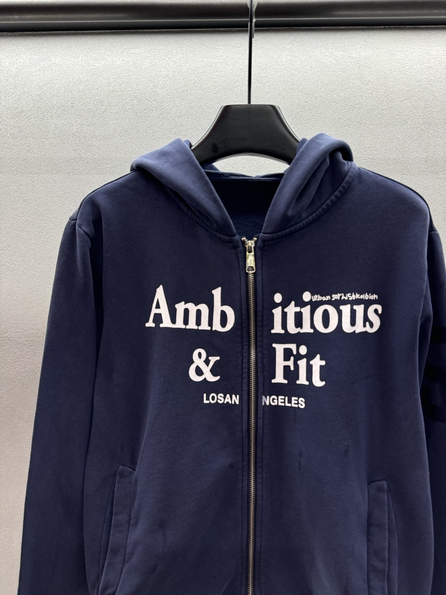 ￼ ❄️2025 Autumn and Winter❄️！Jennie同款，A&F卫衣外套，蓝色做旧洗水