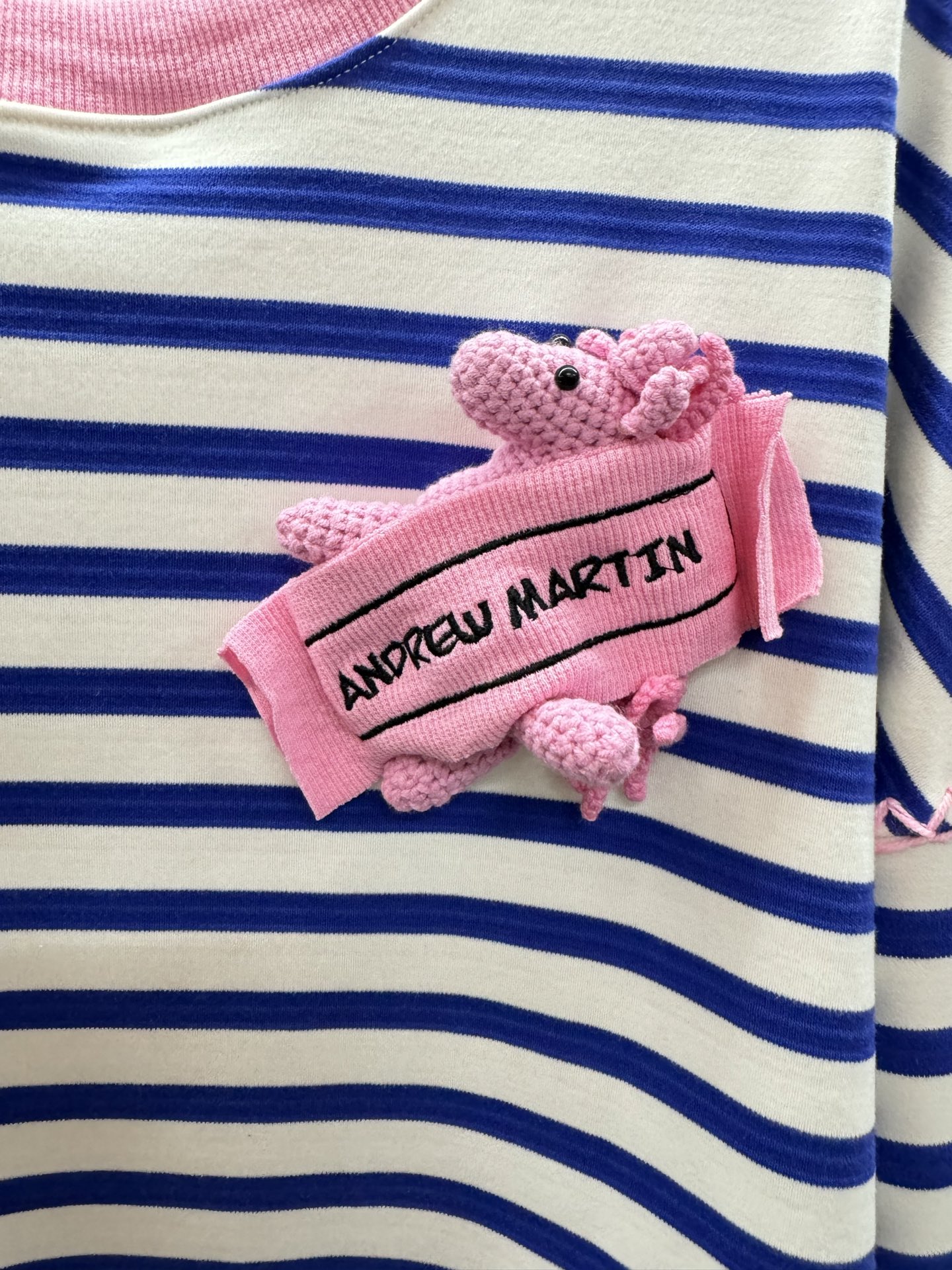 ￼ ❄️2025 Autumn and Winter❄️！Andr*ea Mar*tin，宝蓝色条纹小马