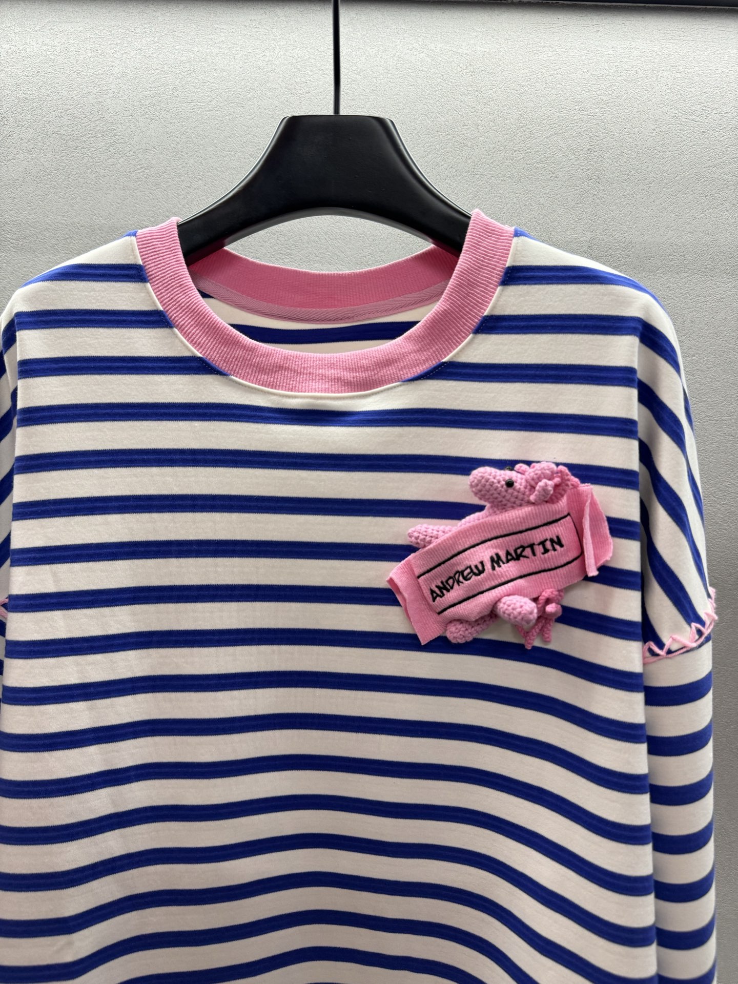 ￼ ❄️2025 Autumn and Winter❄️！Andr*ea Mar*tin，宝蓝色条纹小马