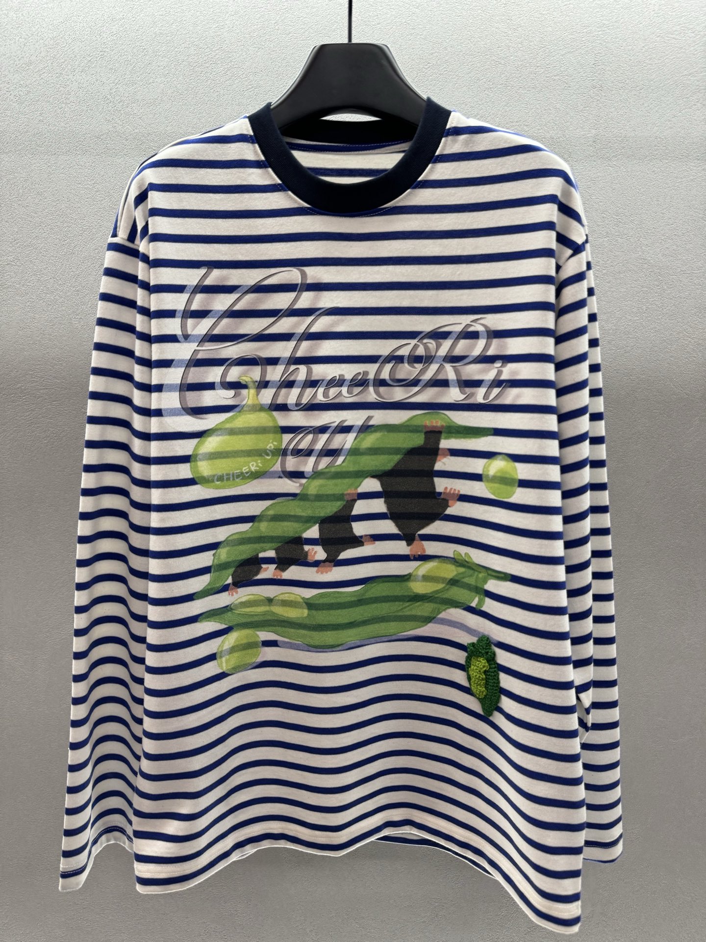 ￼ ❄️2025 Autumn and Winter❄️！CHEERi UPi ，条纹控长袖T，慵懒风轻