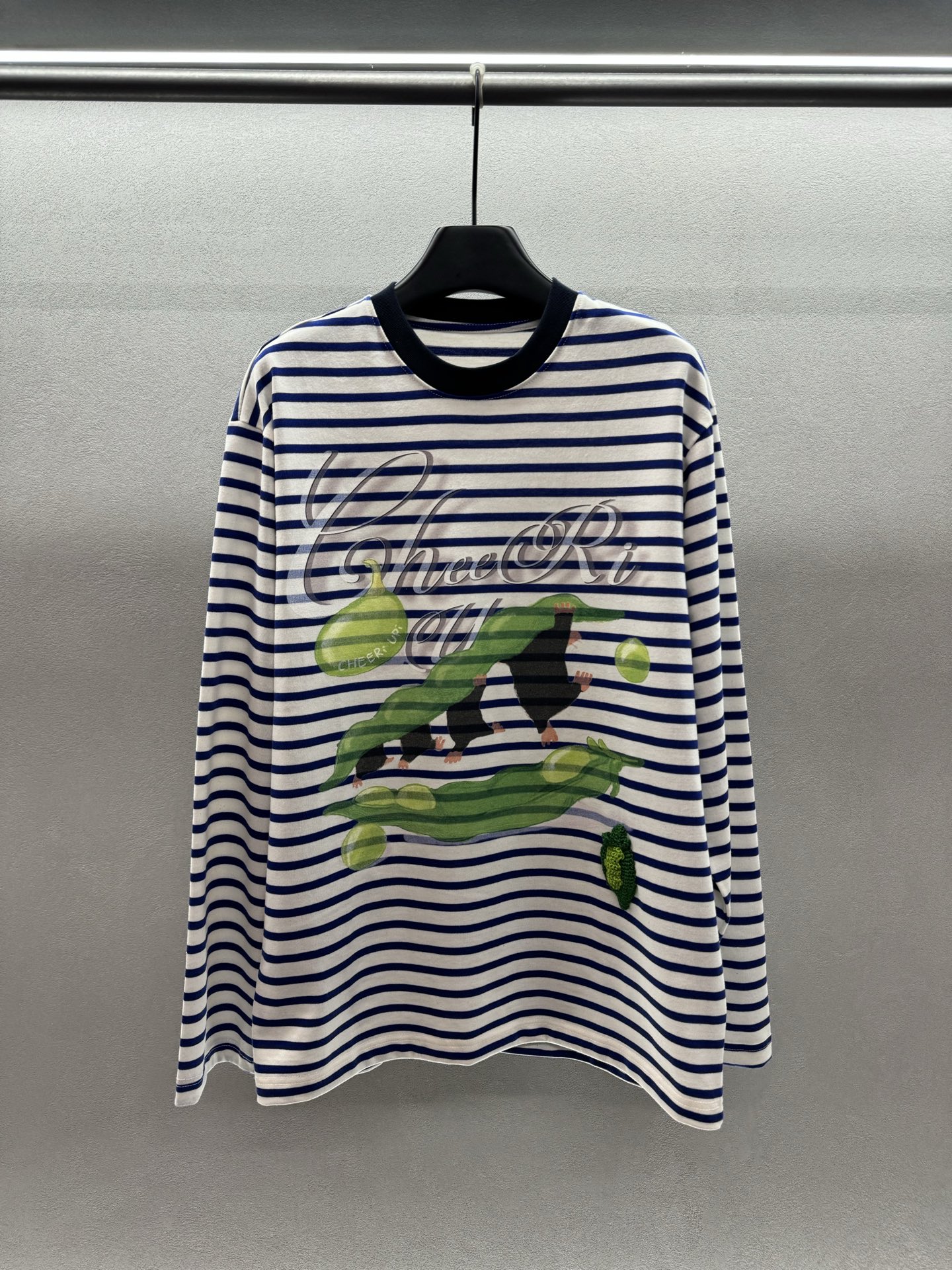 ￼ ❄️2025 Autumn and Winter❄️！CHEERi UPi ，条纹控长袖T，慵懒风轻