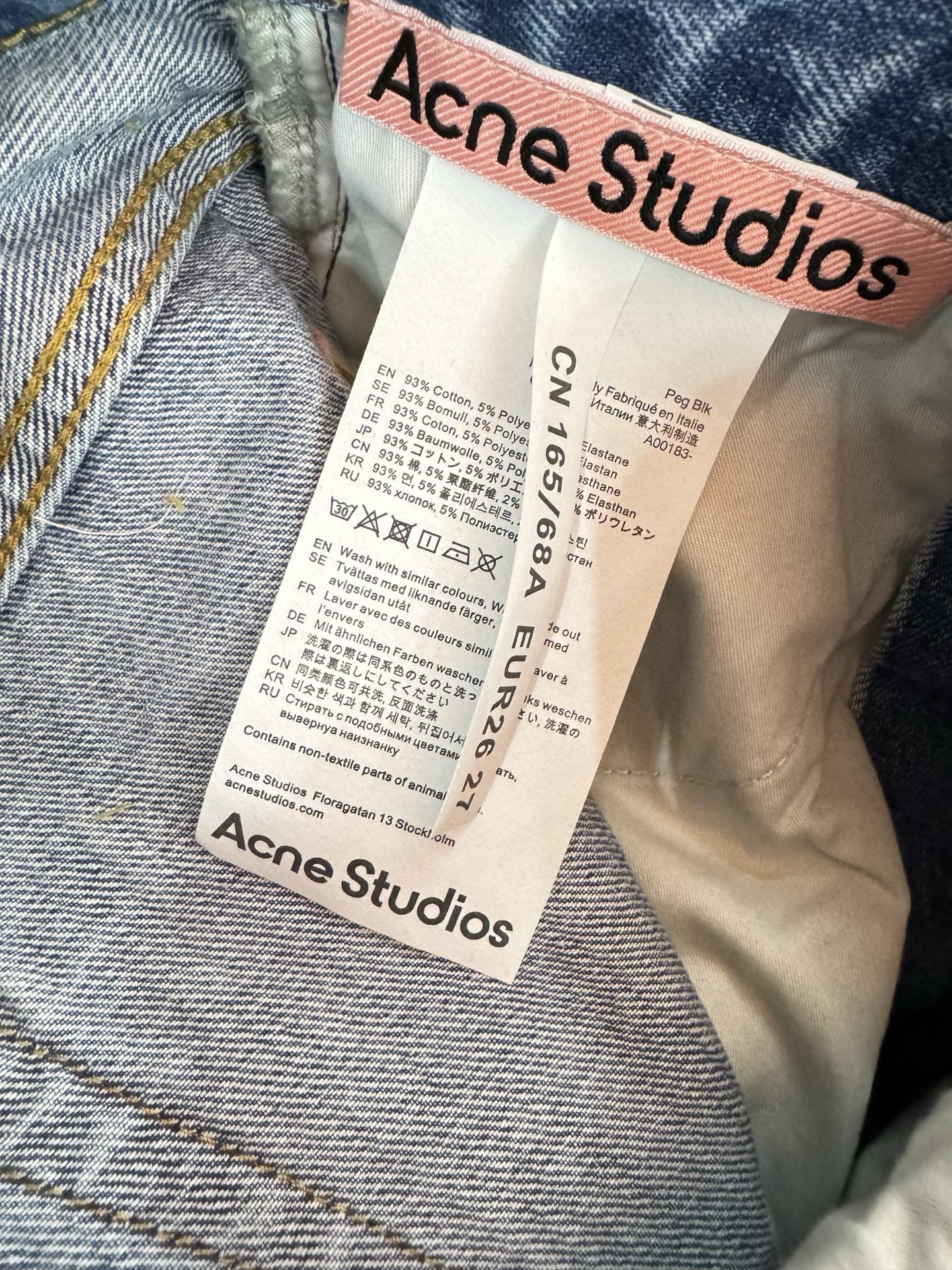 ￼ 🌾2026 SPring&Summer 🔥 ！Acne Stu*dios，高腰A字牛仔迷你短裙，采用