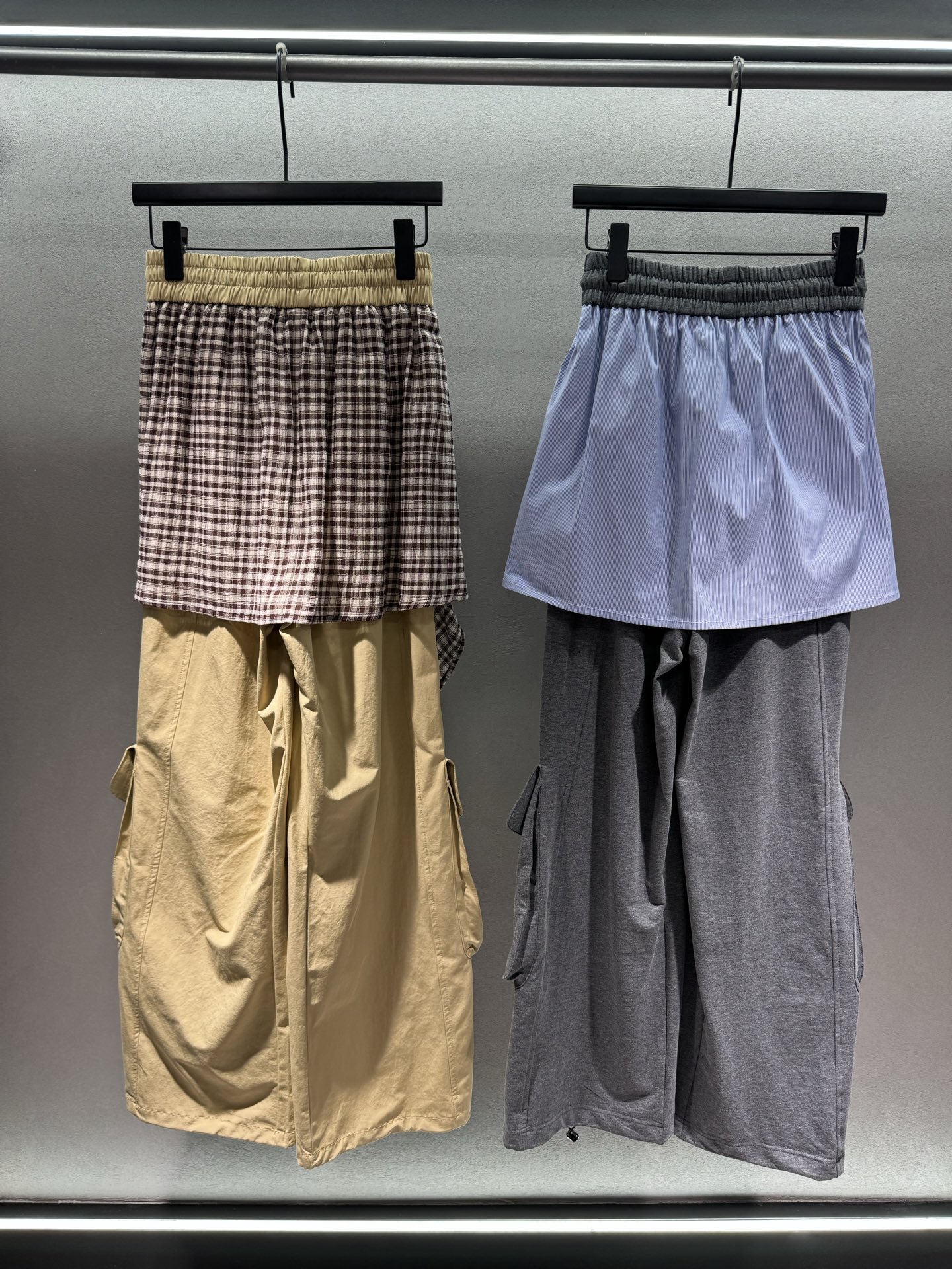 ￼ 🌾2026 SPring&Summer 🔥！Lacer*ta，拼接衬衣工装裤！阔腿裤拼接衬衫假两件工