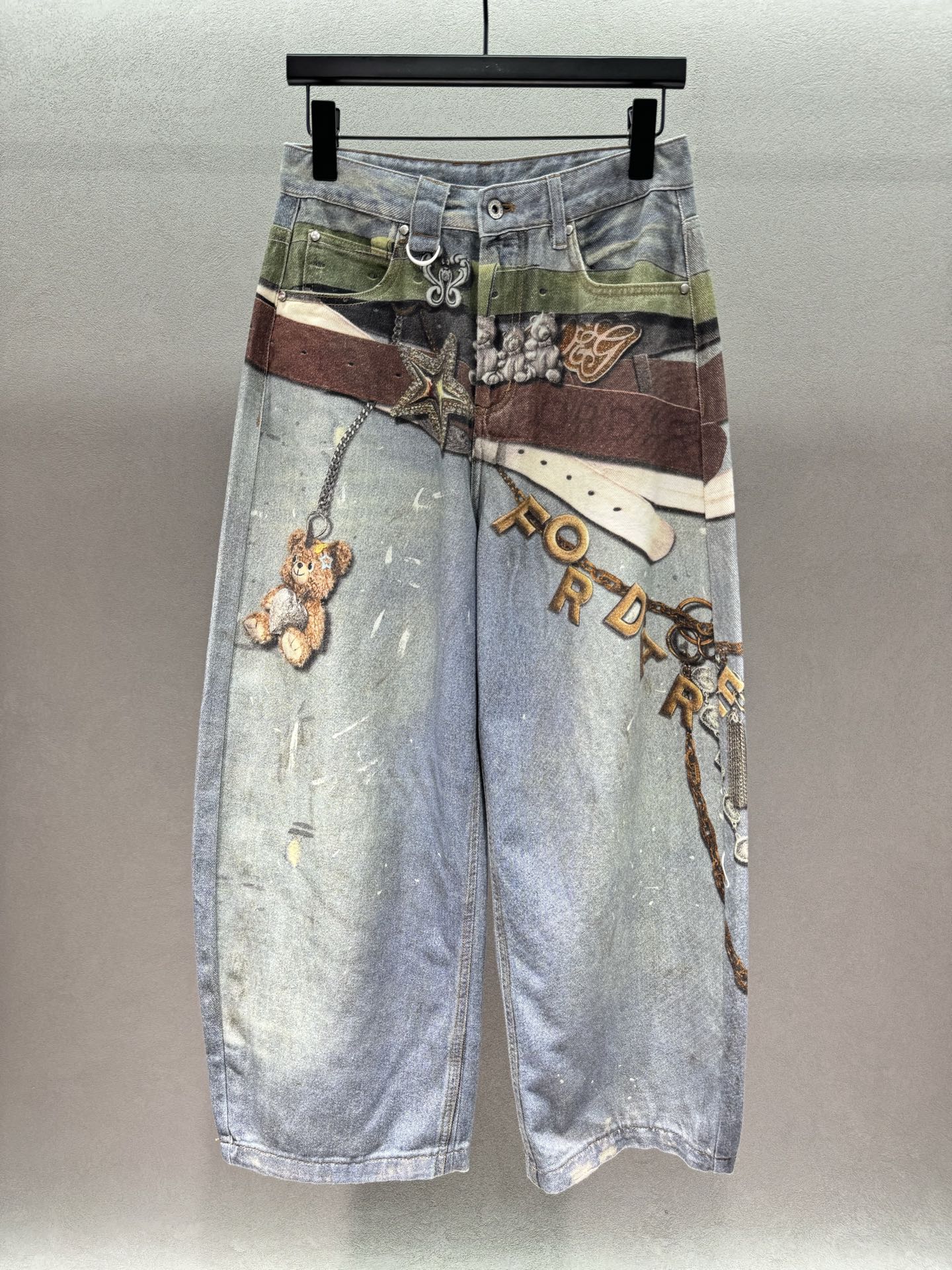 ￼ 🌾2026 SPring&Summer 🔥！ForDar*，3D印花气球裤，做旧水洗牛仔+复古小熊印