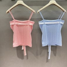 🌾2026 SPring&Summer !Ann镂空针织吊带,蜜桃粉&海盐蓝,温柔显白双选择撞色蝴蝶  🌾2026 SPring&Summer !Ann镂空针织吊带,蜜桃粉&海盐蓝,温柔显白双选择撞色蝴蝶