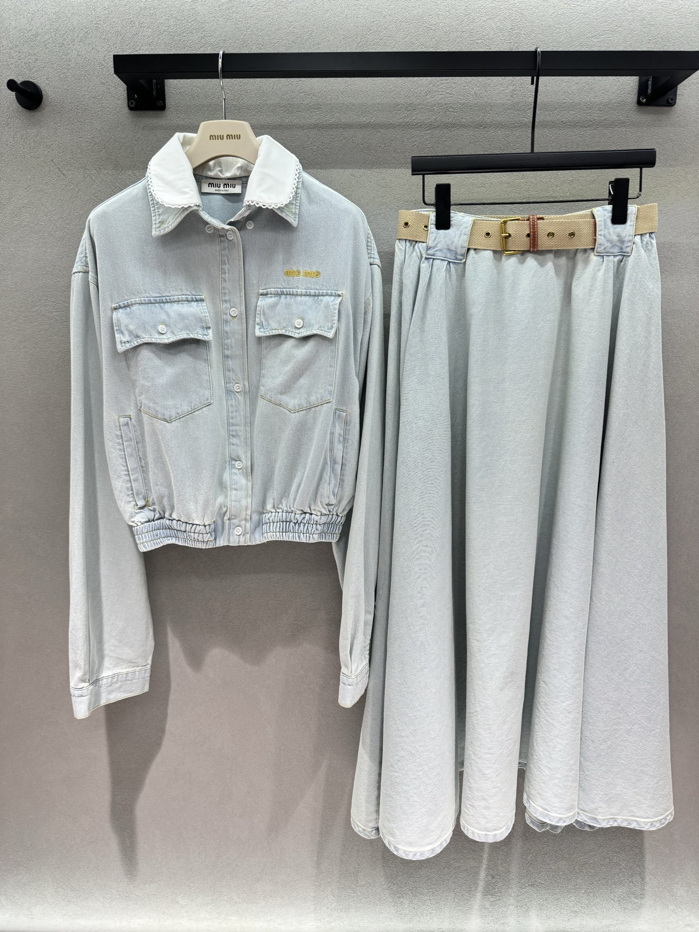 🌾2026 SPring&Summer PP上衣230、P半裙！MM 奶蓝牛仔套装，少女感天花板，蕾丝花