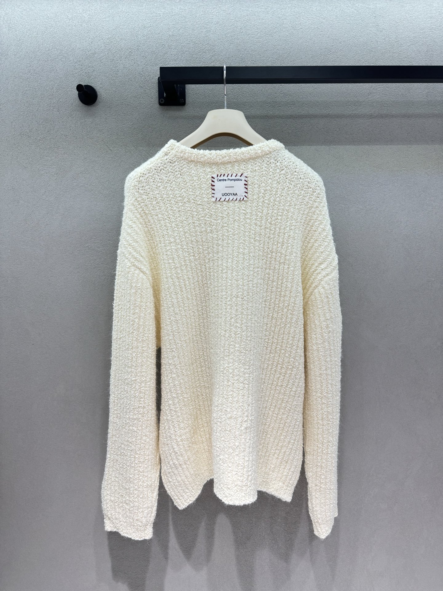 ❄️2026 Autumn and Winter❄️ ！Uooy*，乌丫手绘针织毛衣， 米白粗织肌理面料，触感软糯蓬松，