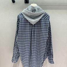 ❄️2026 Autumn and Winter❄️ !MM连帽格纹衬衫, 假两件设计太有巧思,不用额外搭配帽子 蓝调格 ❄️2026 Autumn and Winter❄️ !MM连帽格纹衬衫, 假两件设计太有巧思,不用额外搭配帽子 蓝调格