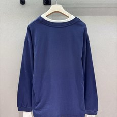 ❄️2026 Autumn and Winter❄️ !AC假两件卫衣, 藏蓝色主体搭配白色假两件下摆+袖口, 不用叠穿 ❄️2026 Autumn and Winter❄️ !AC假两件卫衣, 藏蓝色主体搭配白色假两件下摆+袖口, 不用叠穿