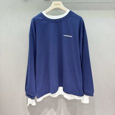 ❄️2026 Autumn and Winter❄️ !AC假两件卫衣, 藏蓝色主体搭配白色假两件下摆+袖口, 不用叠穿 ❄️2026 Autumn and Winter❄️ !AC假两件卫衣, 藏蓝色主体搭配白色假两件下摆+袖口, 不用叠穿