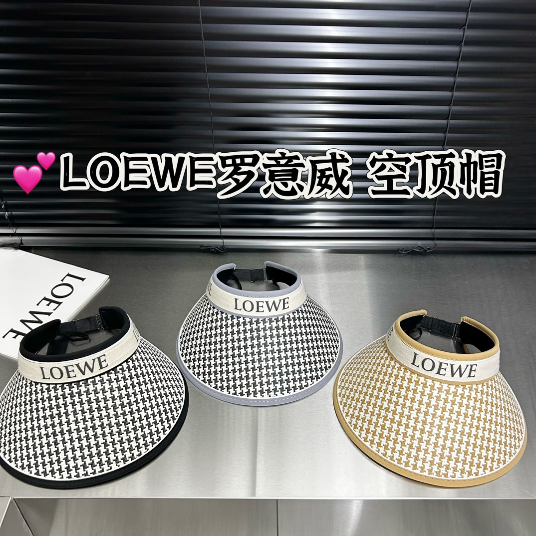 配防尘袋LOEWE罗意威2024夏季新款遮阳空顶帽百搭遮阳防晒款