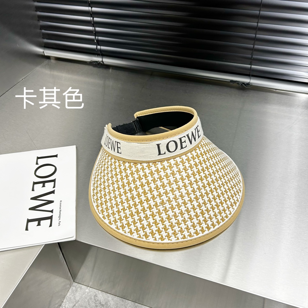 配防尘袋LOEWE罗意威2024夏季新款遮阳空顶帽百搭遮阳防晒款