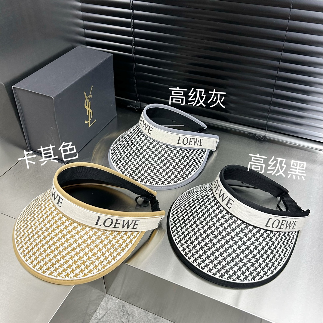 配防尘袋LOEWE罗意威2024夏季新款遮阳空顶帽百搭遮阳防晒款