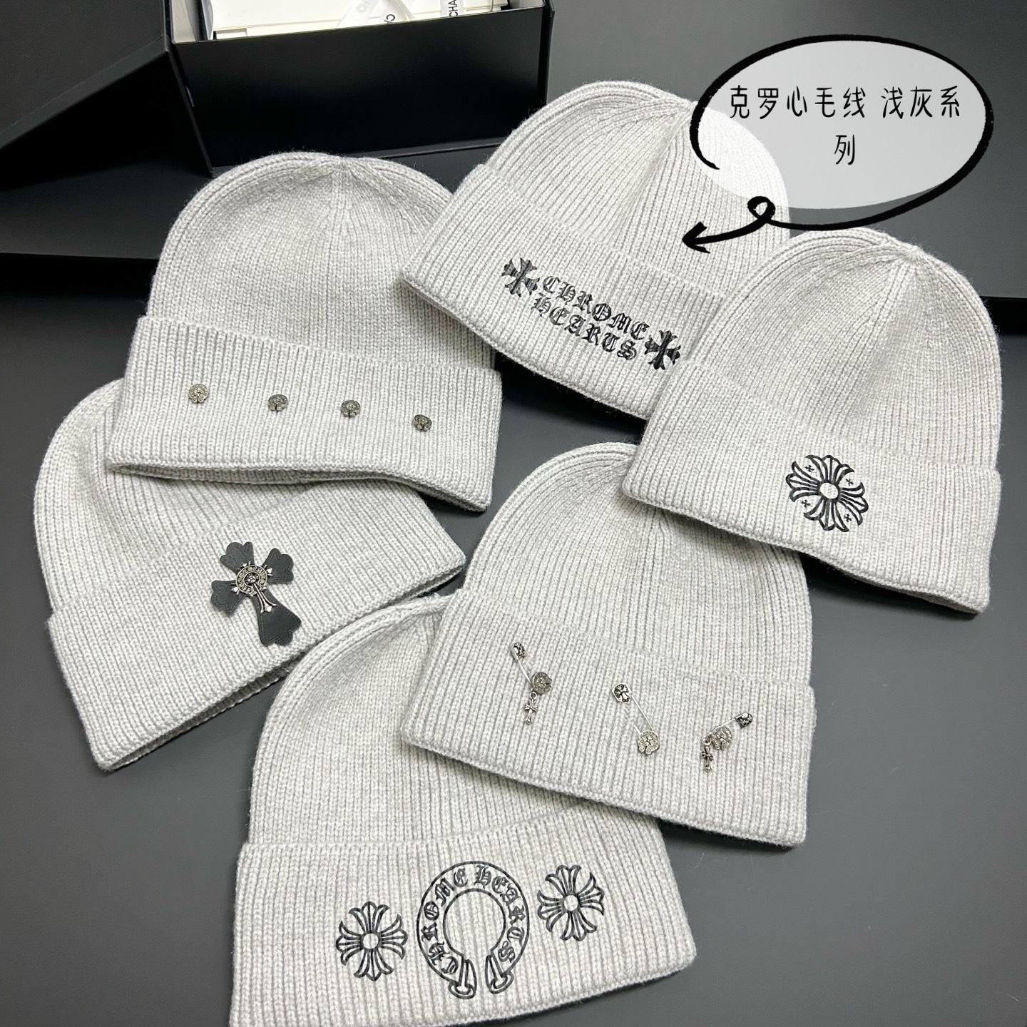 💛配防尘袋。【克罗心】2025新款男女款针织毛线帽，系列款出货