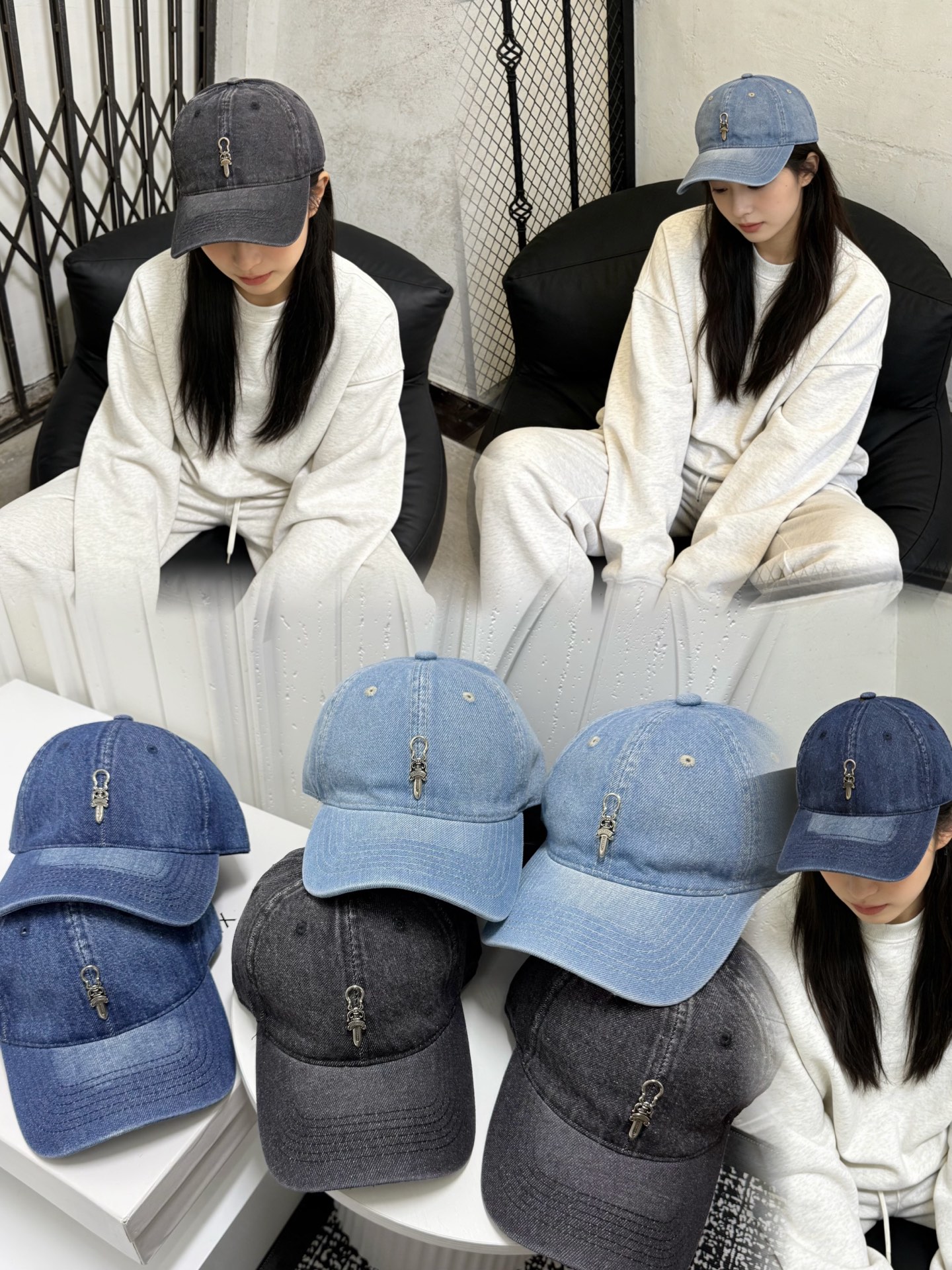 NO:742708,Special price with dust bag. [Chrome Hearts] 2026 new simple denim men's and women's baseball caps, daily versatile hats, straw hats, fisherman hats, baseball caps, hats, chrome hearts, espadrilles, hats19860909特价配防尘袋.【克罗心】2026新款简约牛仔男女款棒球帽,日常百搭帽子草帽渔夫帽棒球帽,帽子,chrome hearts,espadrilles,hats,hat