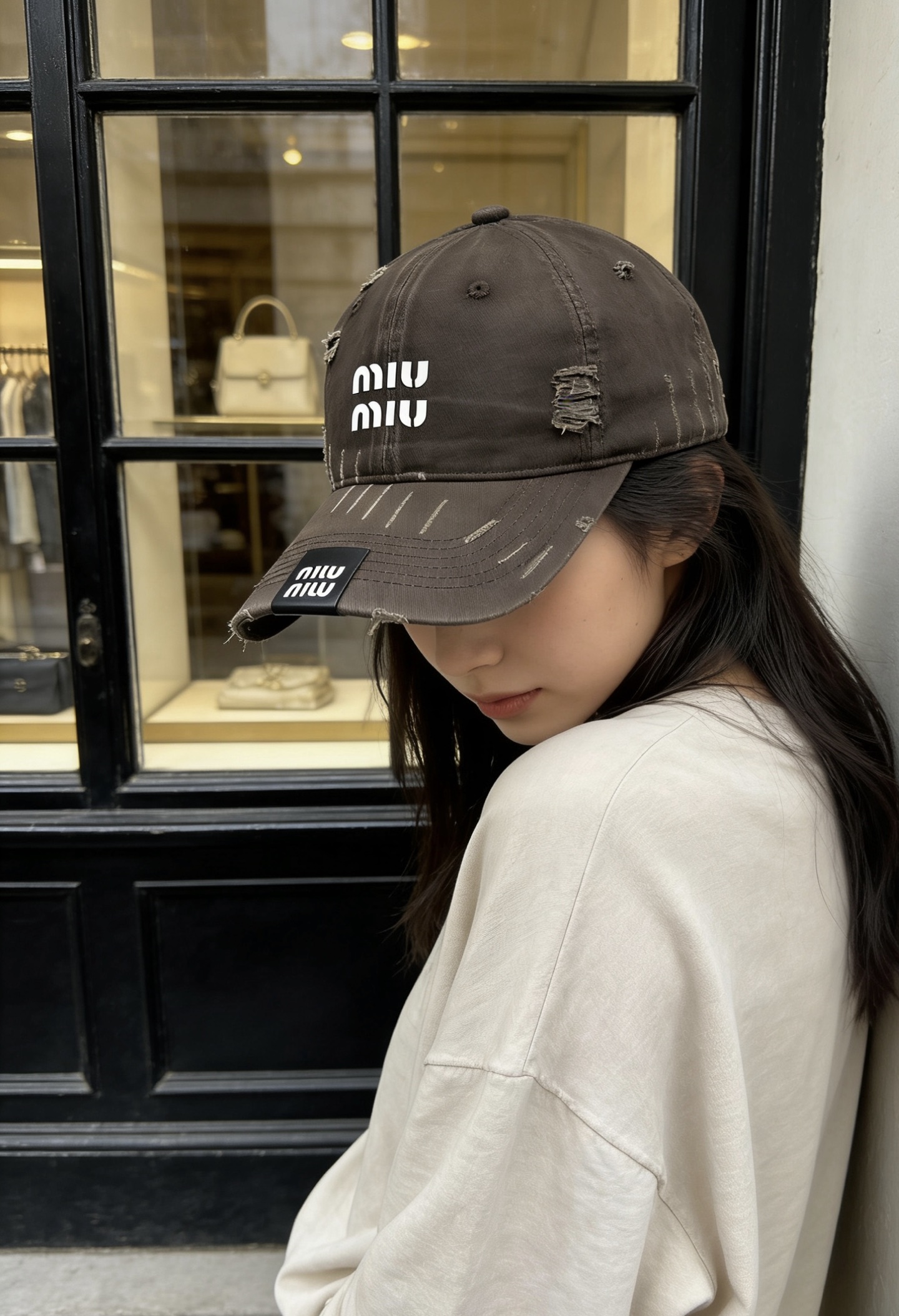 💛配防尘袋。【MIUMIU缪缪】2026新款简约做旧款棒球帽，日常百搭