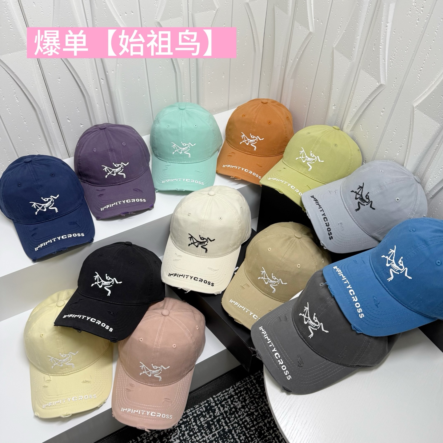 💛配防尘袋。【始祖鸟】2026新款简约做旧棒球帽，日常百搭