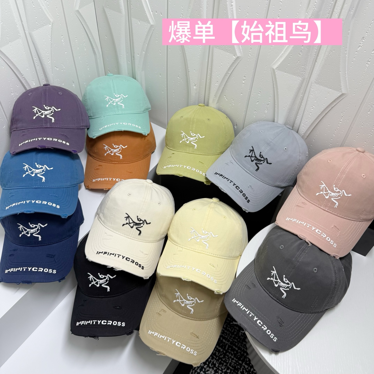 💛配防尘袋。【始祖鸟】2026新款简约做旧棒球帽，日常百搭