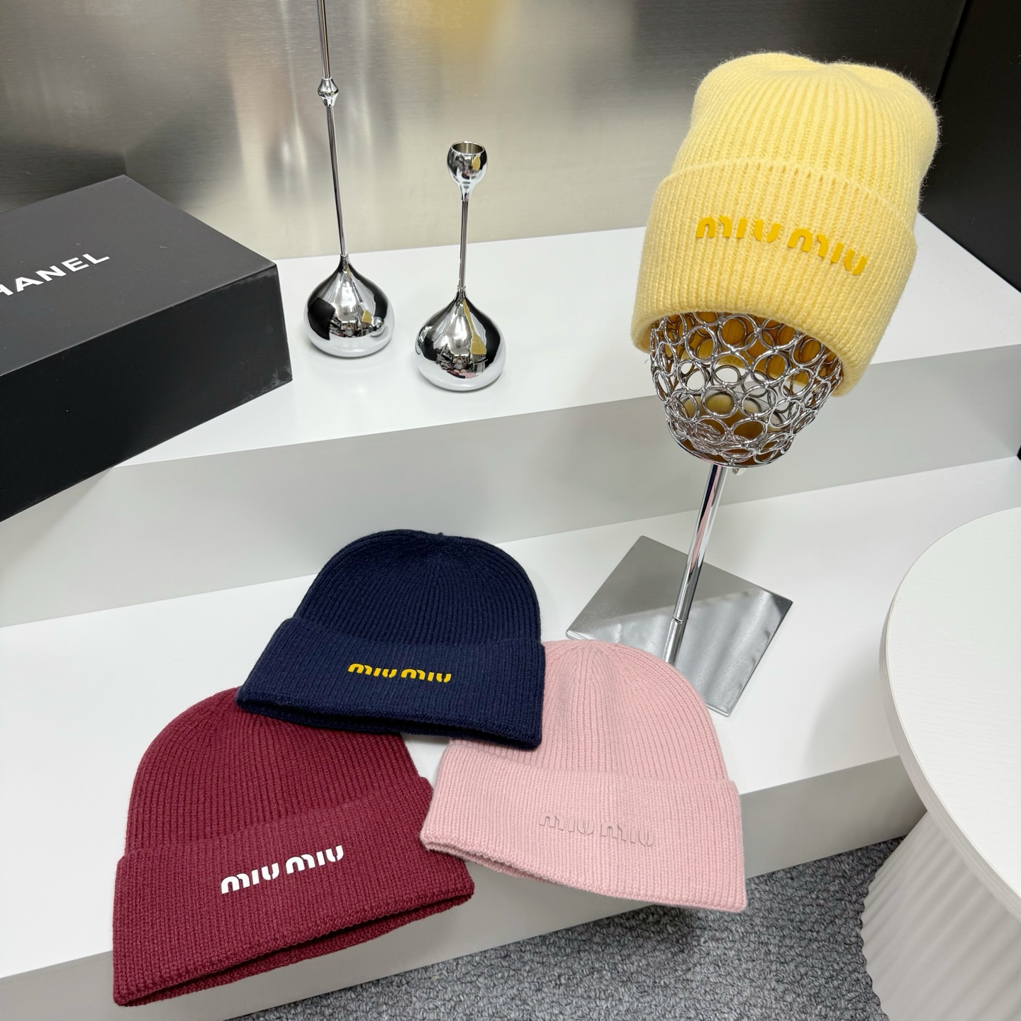 💛配防尘袋【MIUMIU缪缪】2026秋冬新款男女款针织毛线帽，大牌简约～秋冬穿搭必备
