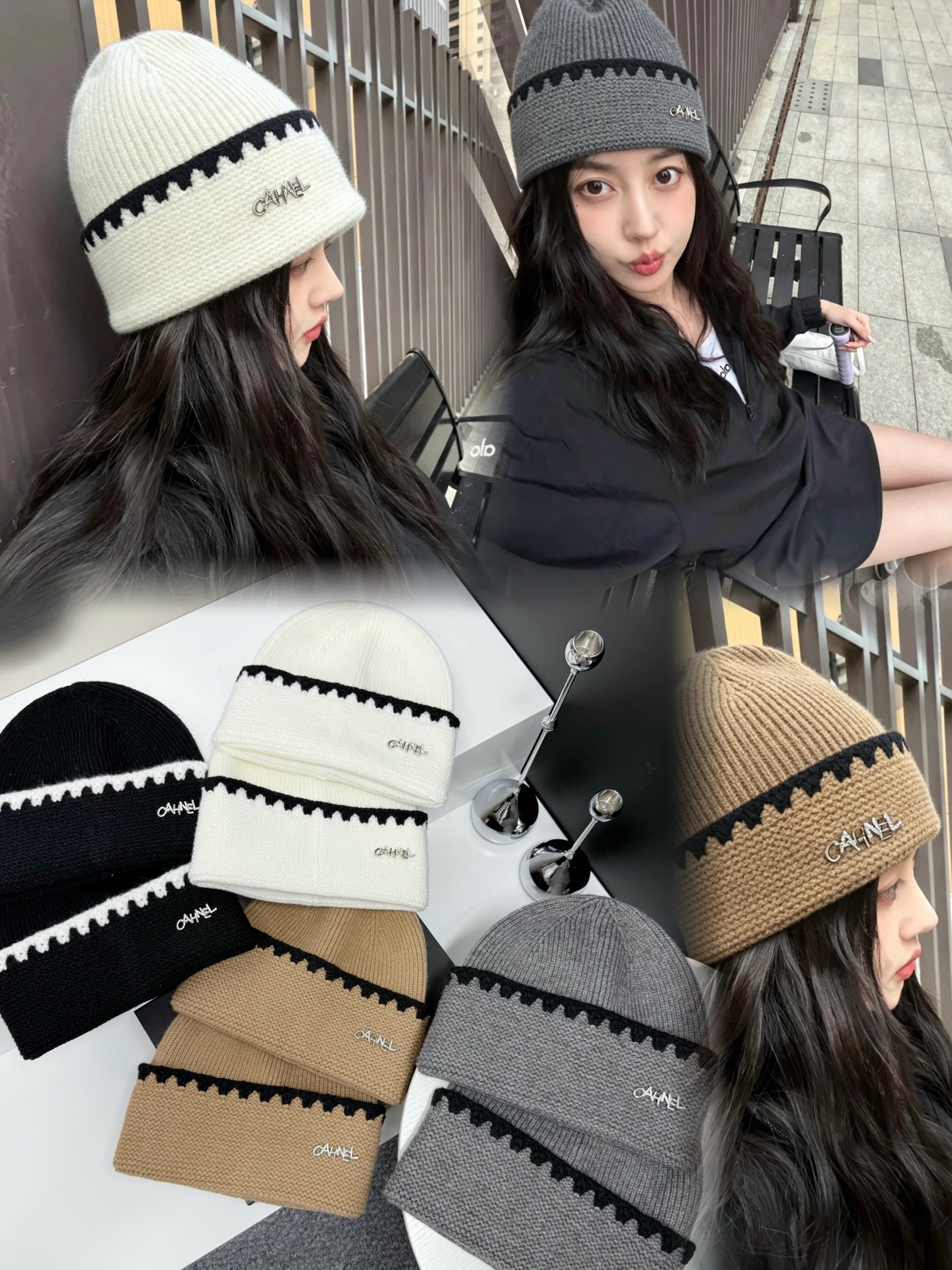 💛配防尘袋【CHANEL香奈儿】2026秋冬新款男女款针织毛线帽，大牌简约～秋冬穿搭必备