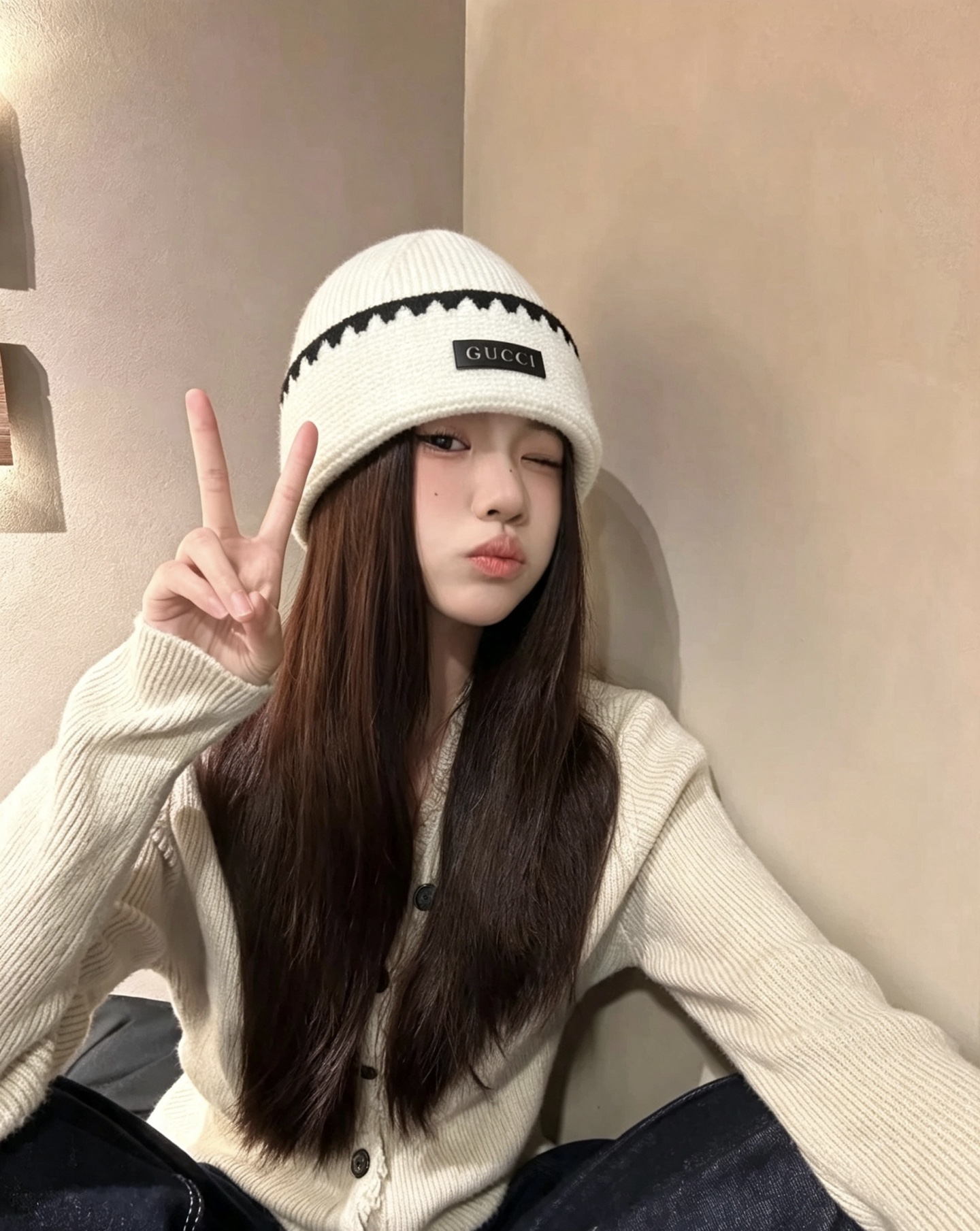 💛配防尘袋【GUCCI古驰】2026秋冬新款男女款针织毛线帽，大牌简约～秋冬穿搭必备