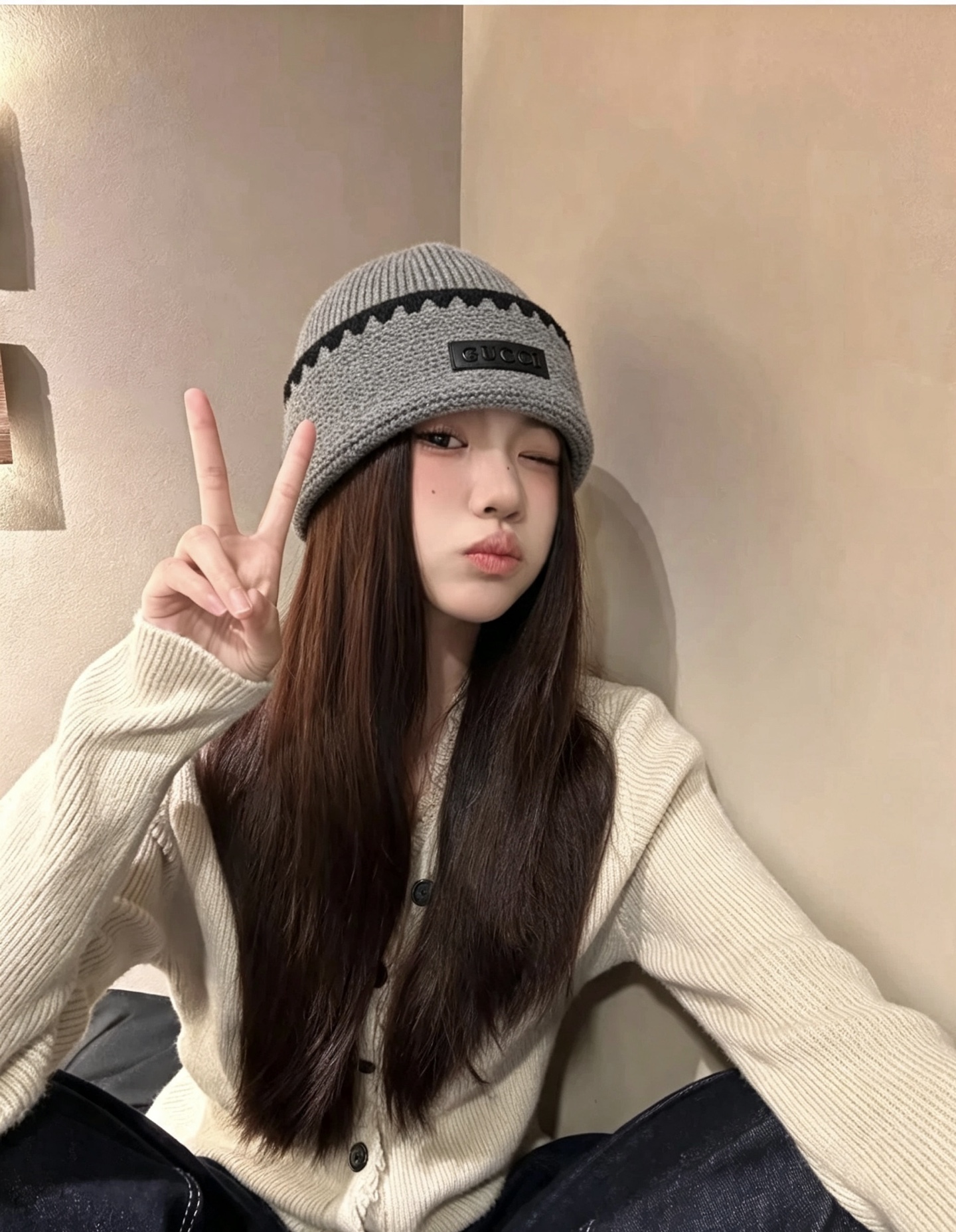 💛配防尘袋【GUCCI古驰】2026秋冬新款男女款针织毛线帽，大牌简约～秋冬穿搭必备