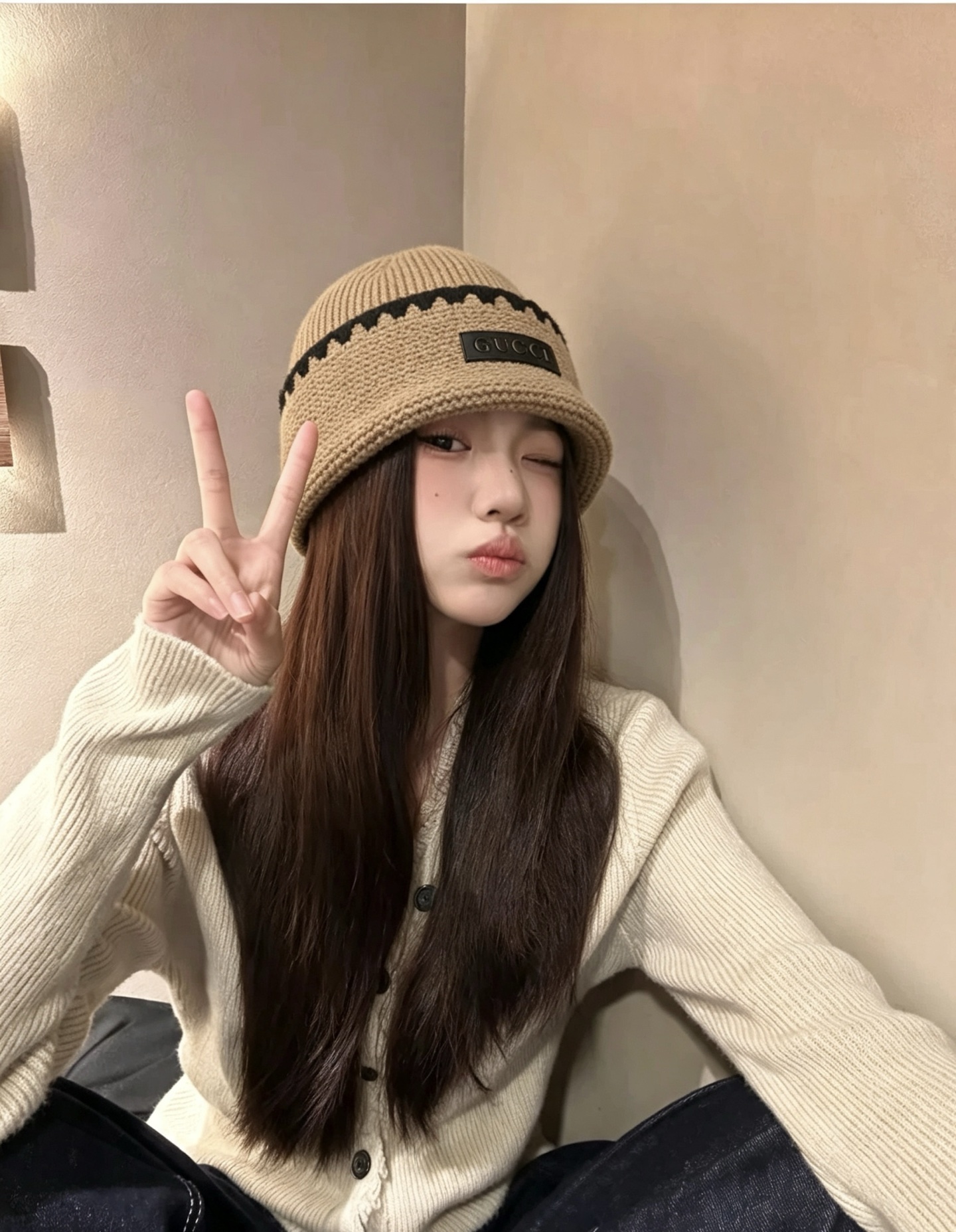 💛配防尘袋【GUCCI古驰】2026秋冬新款男女款针织毛线帽，大牌简约～秋冬穿搭必备