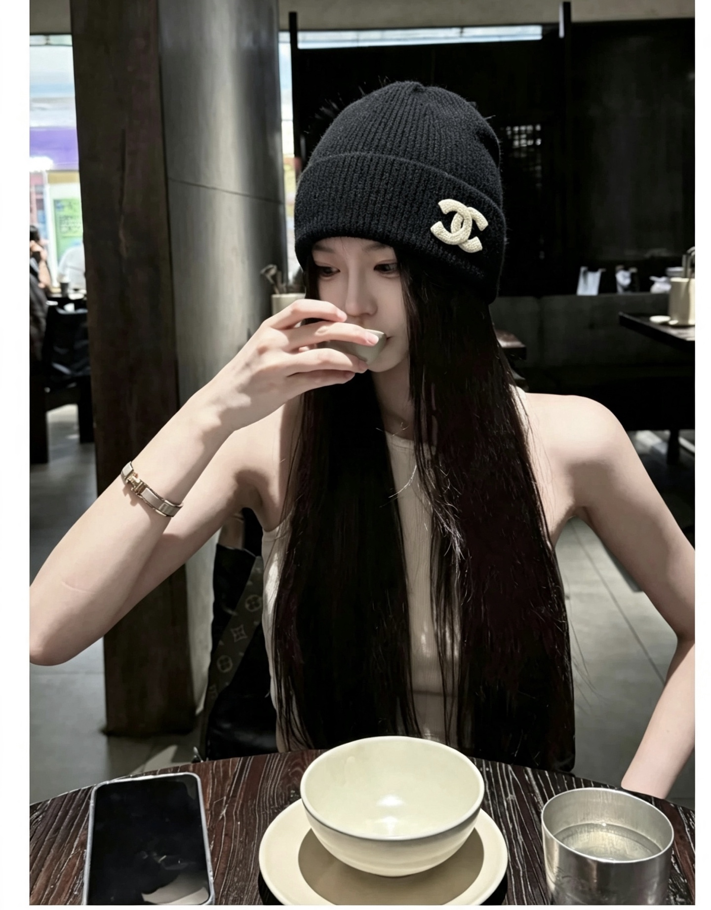 💛配防尘袋【CHANEL香奈儿】2026新款秋冬兔毛针织毛线帽 复古文艺的一款～新品上架