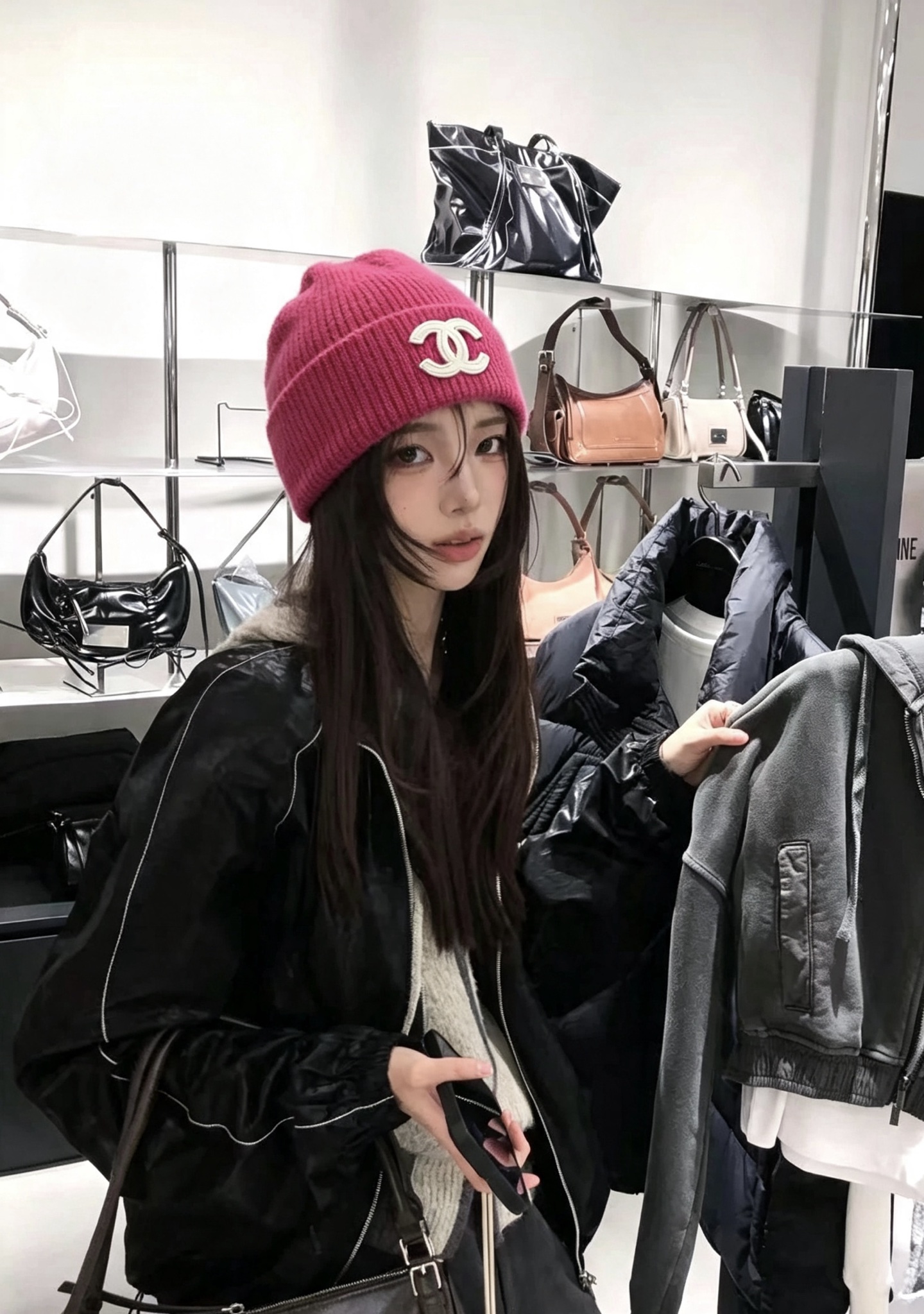💛配防尘袋【CHANEL香奈儿】2026秋冬新款小香风针织毛线帽，大牌简约～秋冬穿搭必备