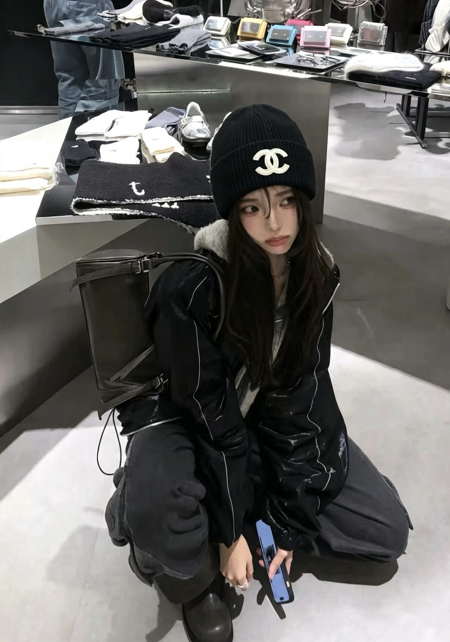 💛配防尘袋【CHANEL香奈儿】2026秋冬新款小香风针织毛线帽，大牌简约～秋冬穿搭必备
