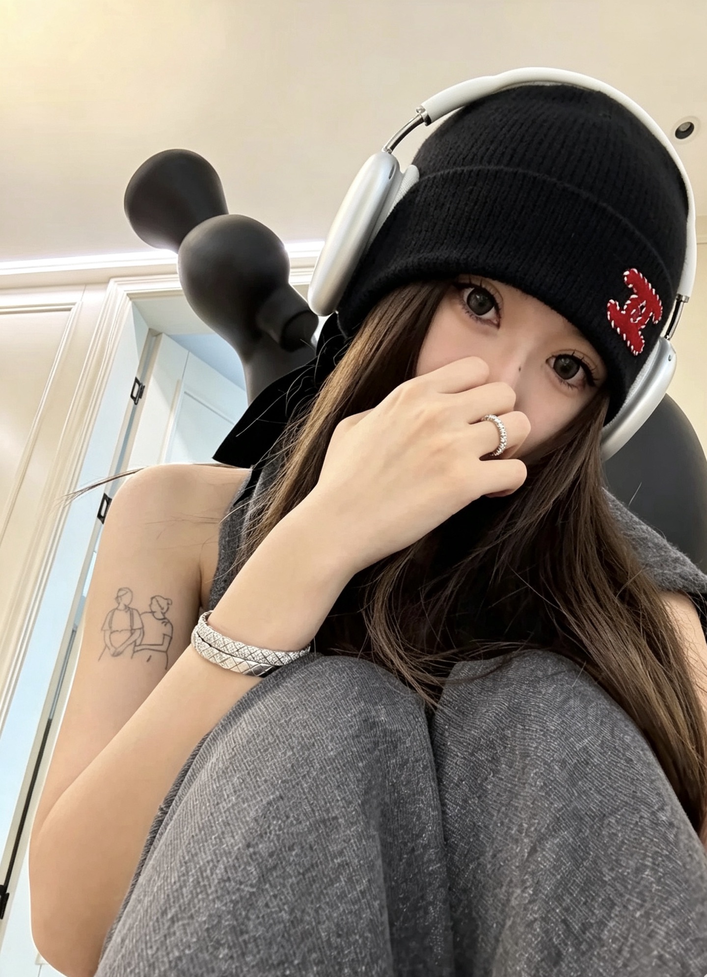 💛配防尘袋【CHANEL香奈儿】2026秋冬新款小香风针织毛线帽，大牌简约～秋冬穿搭必备