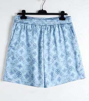 Louis Vuitton Clothing Shorts Blue Grey White Printing Silk