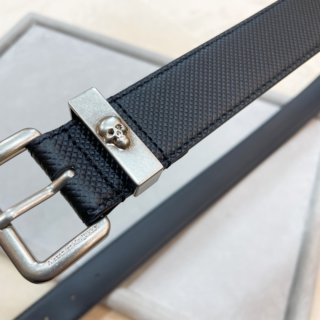 Stylish Unisex Alexander McQueen Belt, 3.5CM Width, Network-Wide Purchase (17 words) - 图片 6