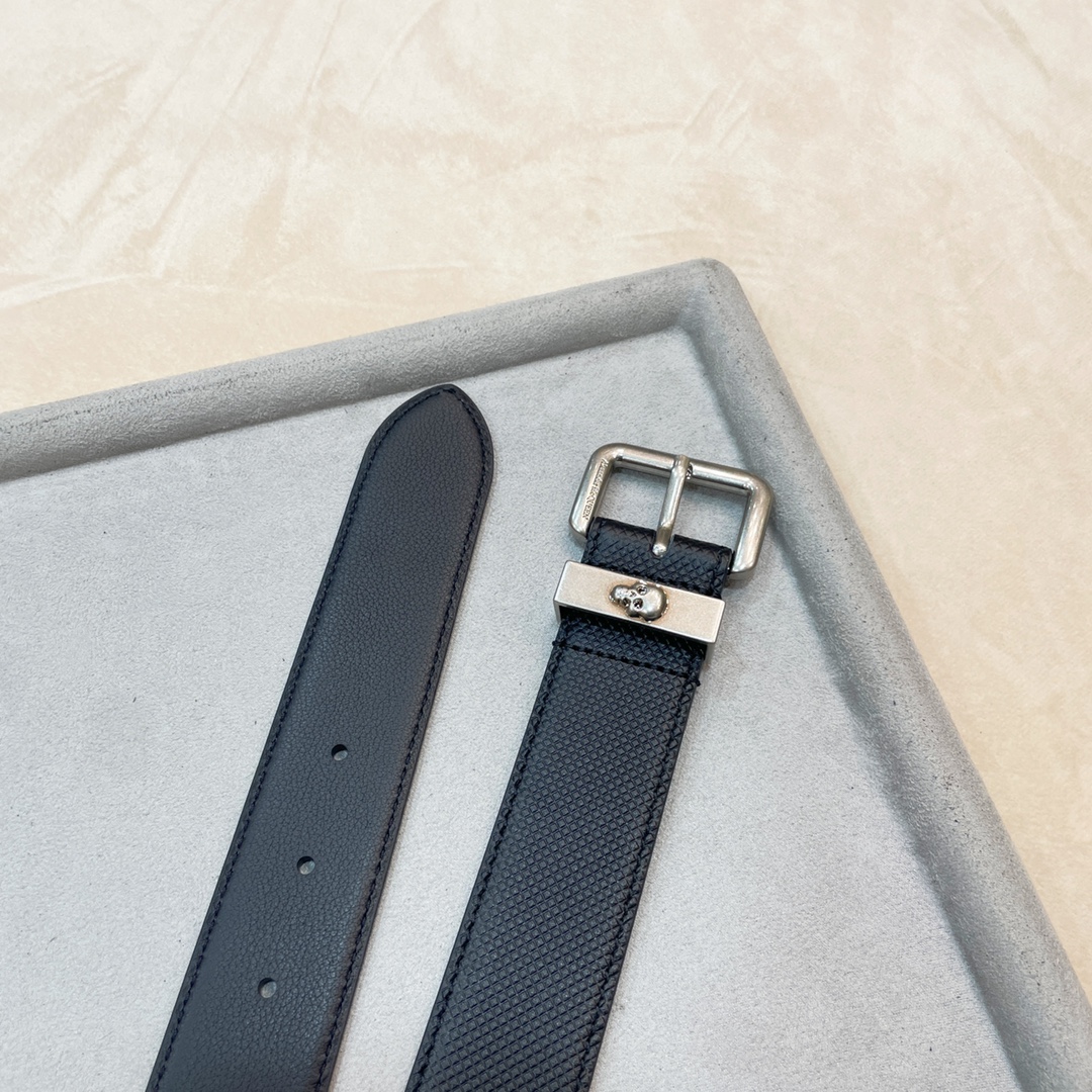Stylish Unisex Alexander McQueen Belt, 3.5CM Width, Network-Wide Purchase (17 words) - 图片 8