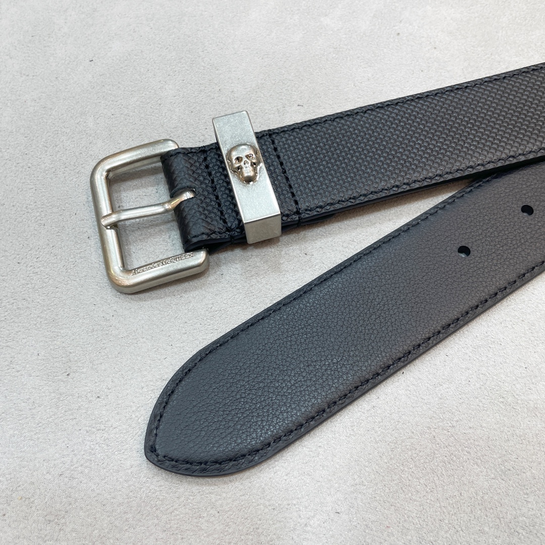 Stylish Unisex Alexander McQueen Belt, 3.5CM Width, Network-Wide Purchase (17 words) - 图片 3