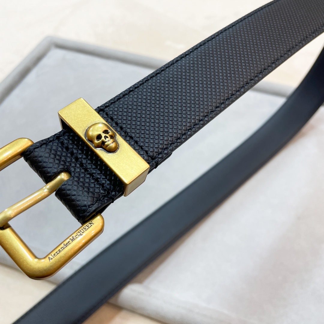 Stylish Unisex Alexander McQueen Belt: 3.5CM Width, Full-Time Purchase for Network - 图片 9