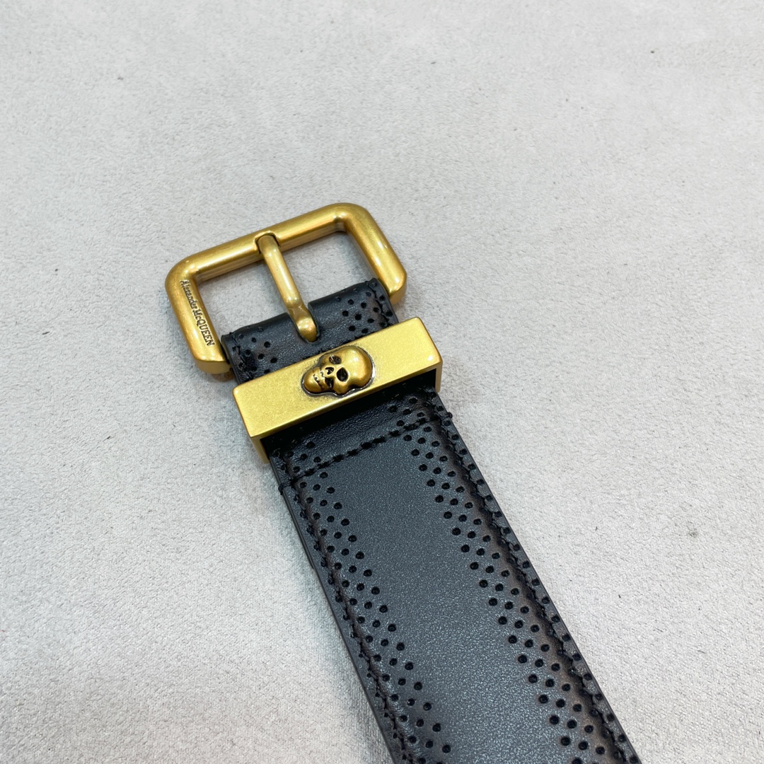 Stylish Unisex 3.5CM Alexander McQueen Belt Purchased for Network. - 图片 5