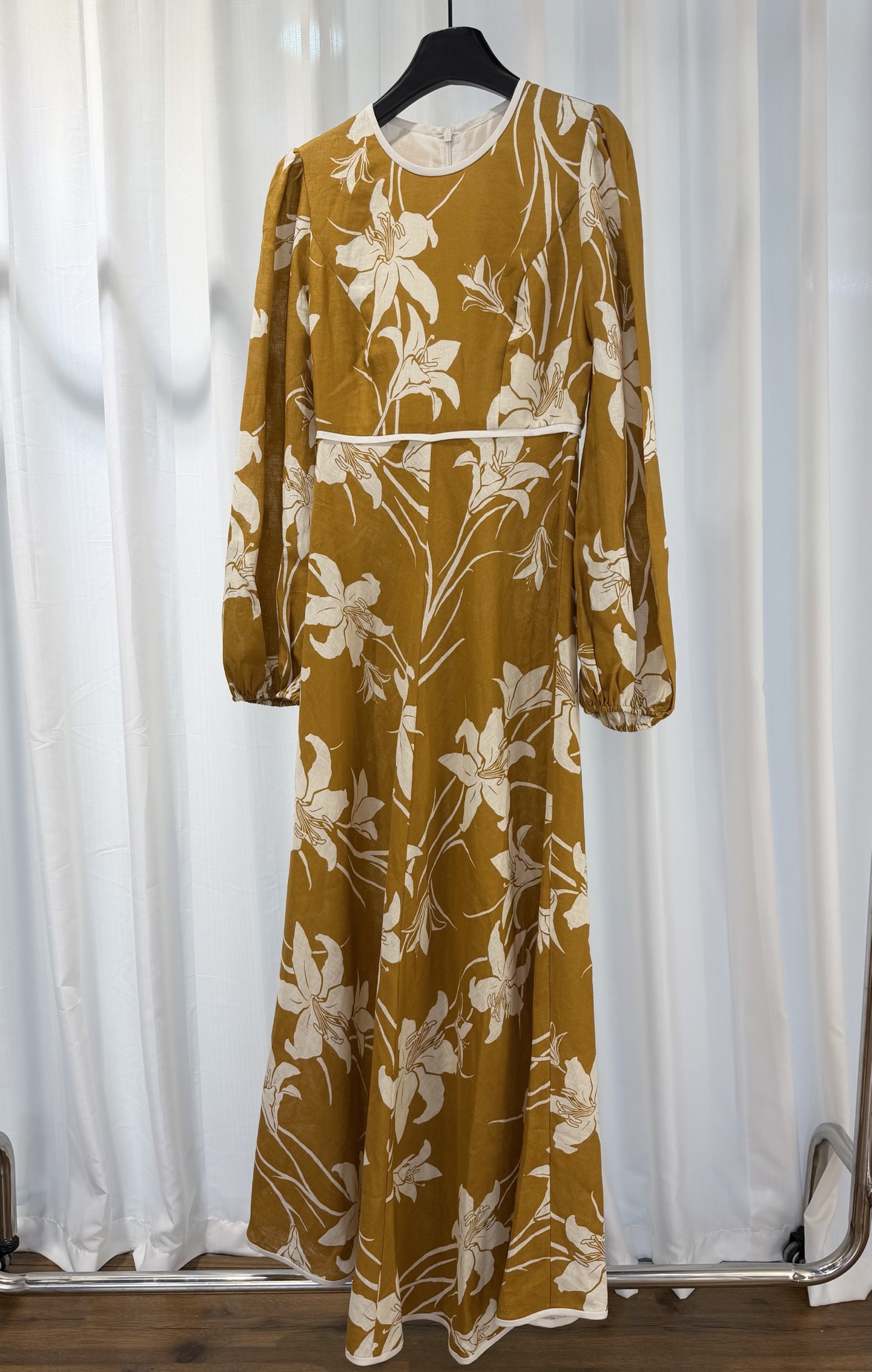 NO:865825,Zim's new lantern sleeve linen dress is elegant and chic, with rich artistry. Size S-XL, Zimmerman-clothing, skirts,19860909Zim新款灯笼袖亚麻连衣裙,高雅别致,艺术性浓郁.码数S-XL,兹默曼-服装,skirts,,Women's clothing