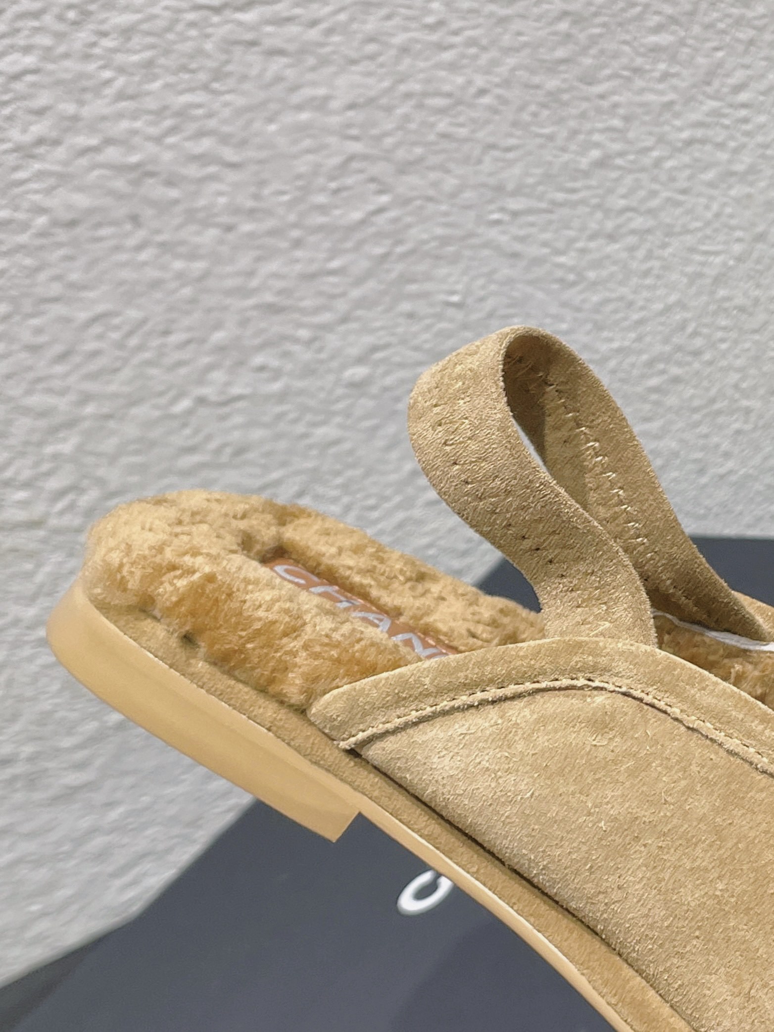 Chanel Women's Brown Suede Sheepskin Wool-Lined CC Logo Slip-On Loafers 10 a1756844017382 7623