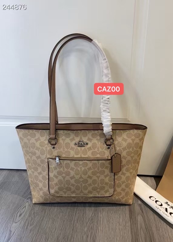 American COACH women's zip casual shopping bag, model CAY99/CAZ00, size 34-12-26. image 1