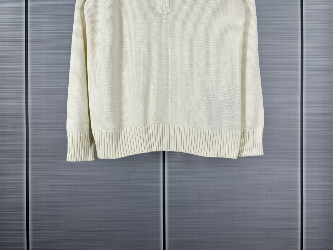 CJCR: Prada 2024 Half-Laced Collar Knit Sweater Coat Collection - 图片 5