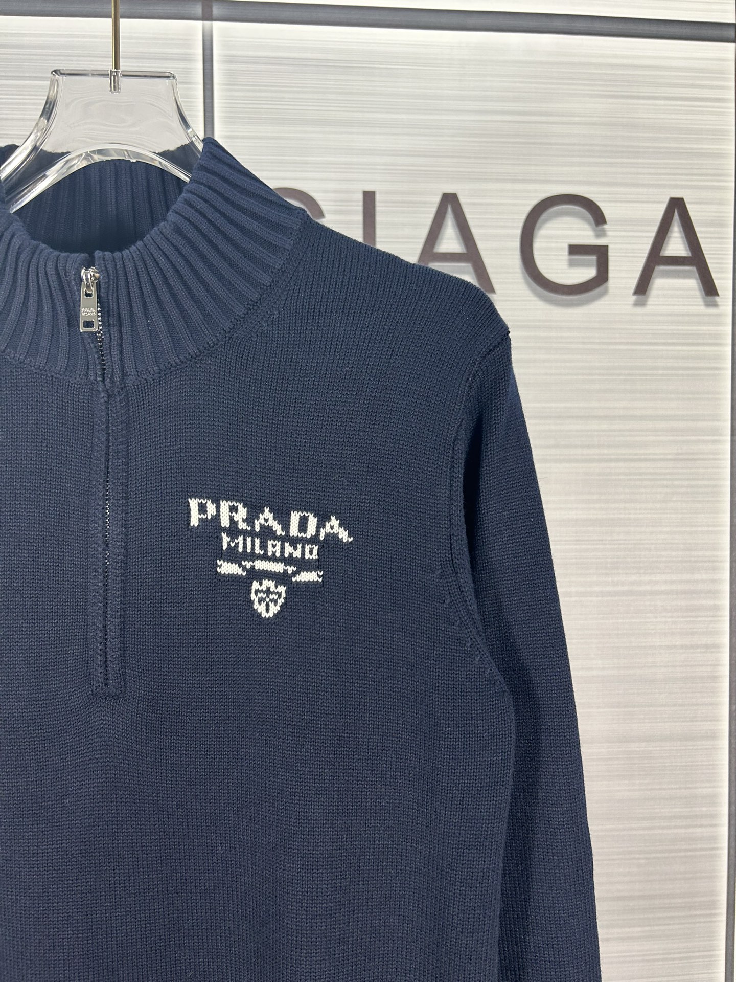 2024 CJCR Monochrome Knit Sweater Coat with Unique Collar Design - 图片 9