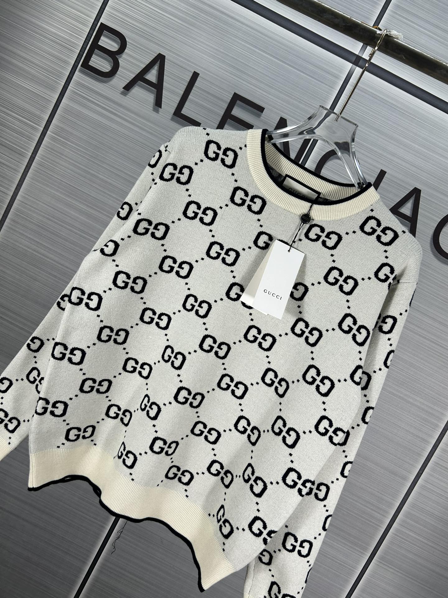 2024 GUCCI Logo Knitted Sweaters: Quality Details for Autumn/Winter Fashion, Various Colors & Sizes - 图片 3