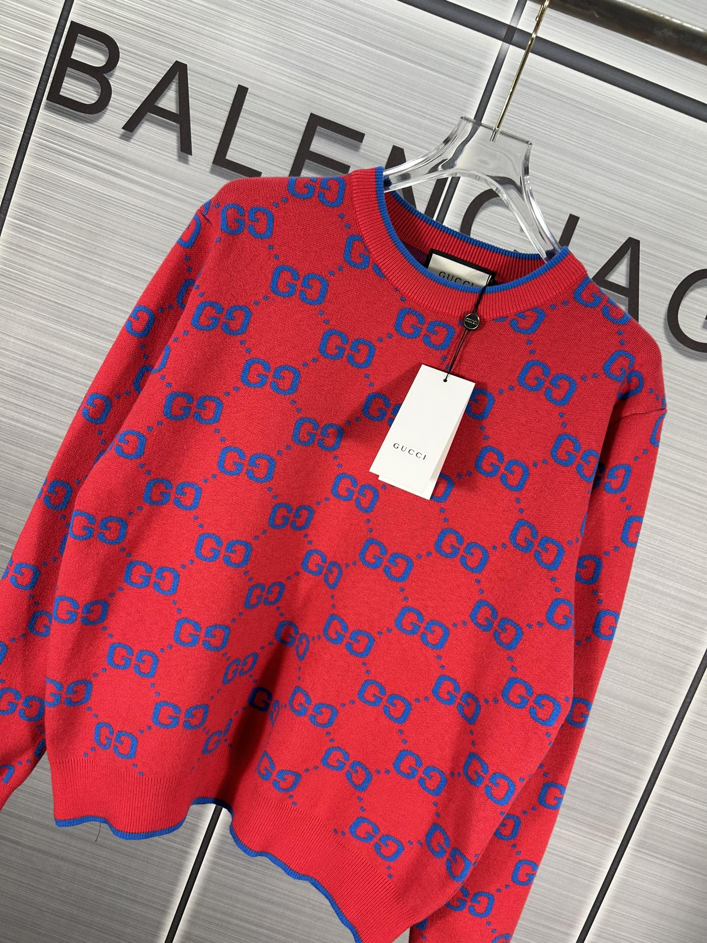 2024 GUCCI Logo Knitted Sweaters: Autumn/Winter Collection, Unisex, Various Colors & Sizes - 图片 6