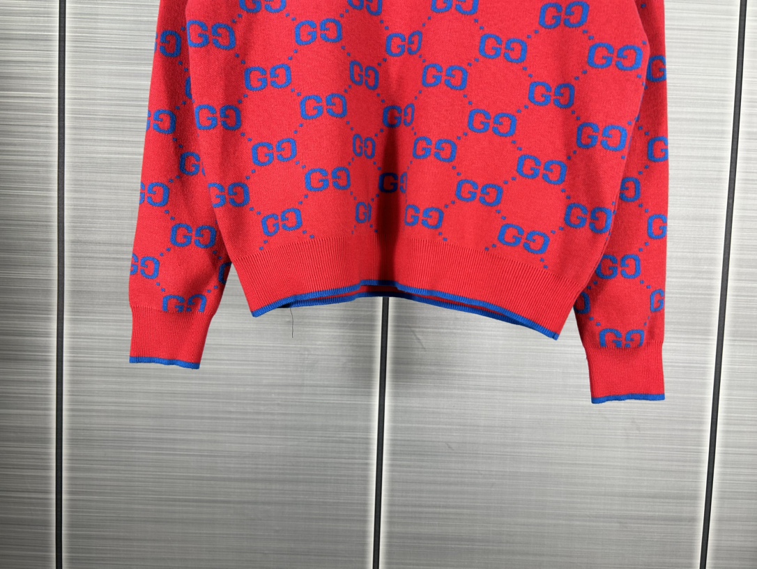 2024 GUCCI Logo Knitted Sweaters: Autumn/Winter Collection, Unisex, Various Colors & Sizes - 图片 5