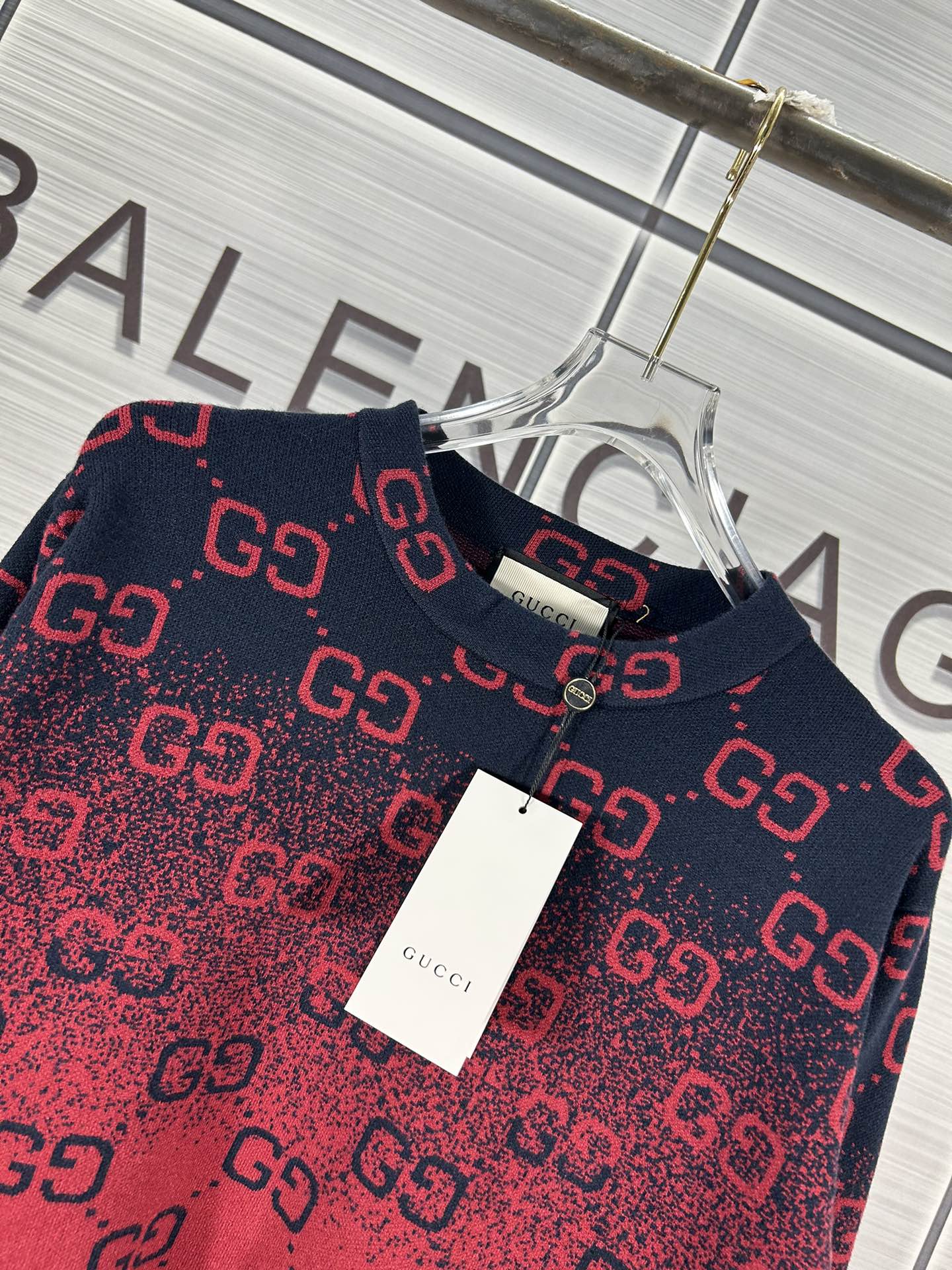 2024 Geo GUCCI Logo Knit Sweater: High-Quality, Unisex, Green/Red, Multiple Sizes Available - 图片 7