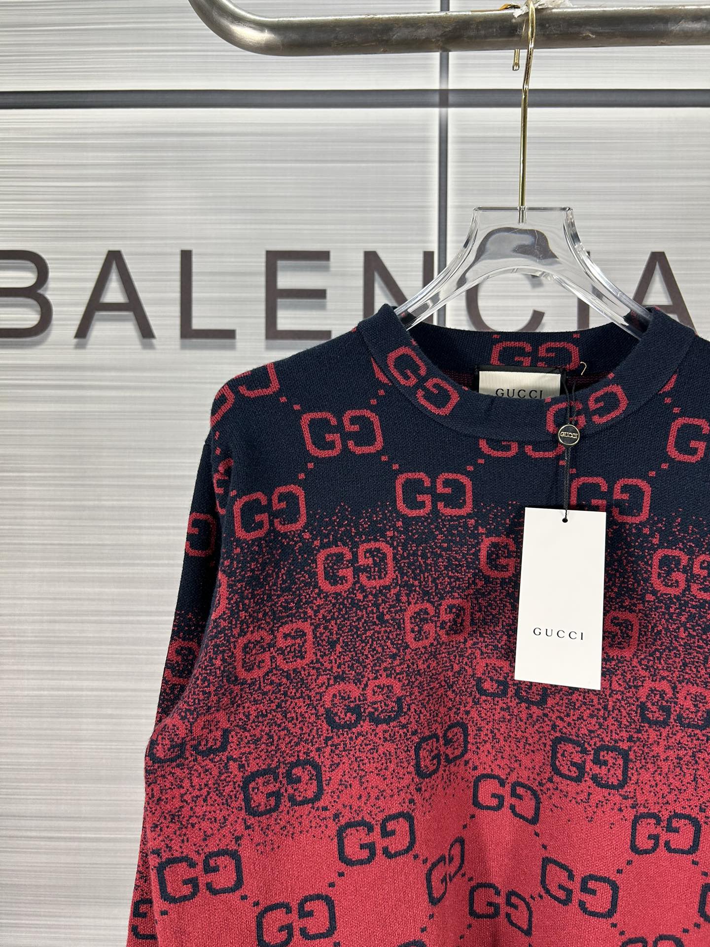 2024 Geo GUCCI Logo Knit Sweater: High-Quality, Unisex, Green/Red, Multiple Sizes Available - 图片 5