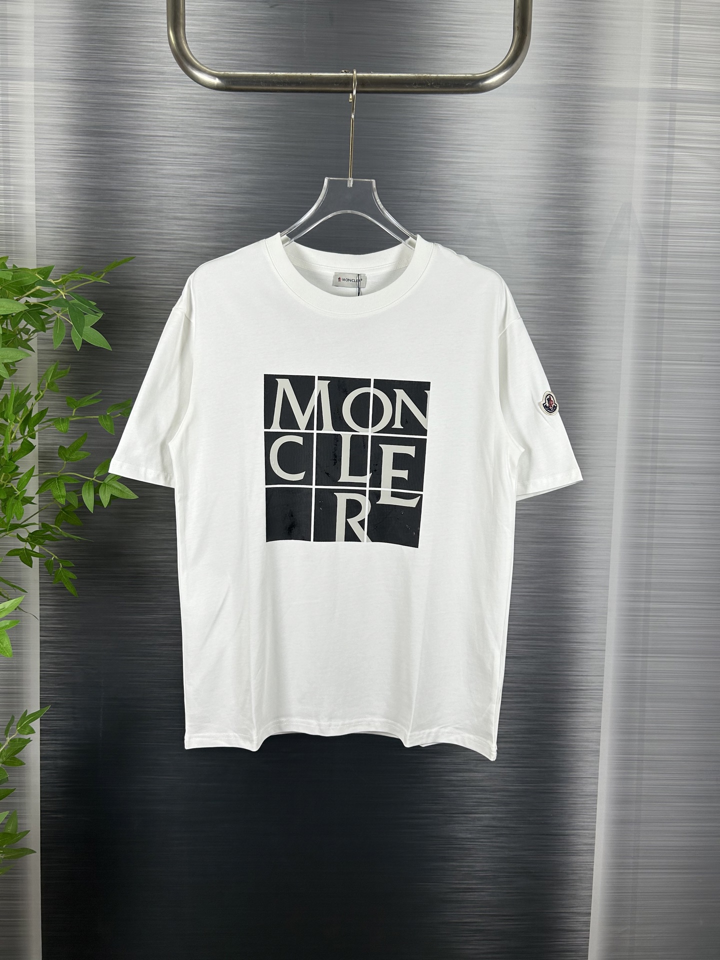 (Versión de especificaciones originales de alta gama) MONCLER 25Fw Camiseta de manga corta de alta gama 320G con estamp…