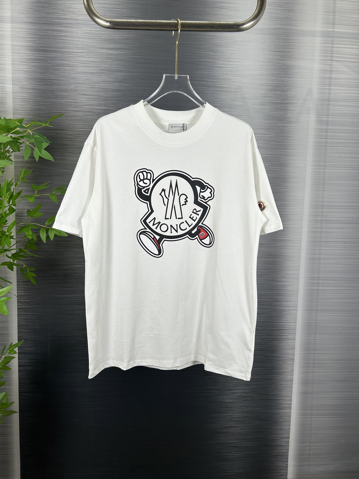 (Versión de especificaciones originales de alta gama) MONCLER 25Fw Camiseta de manga corta de alta gama 320G con estamp…