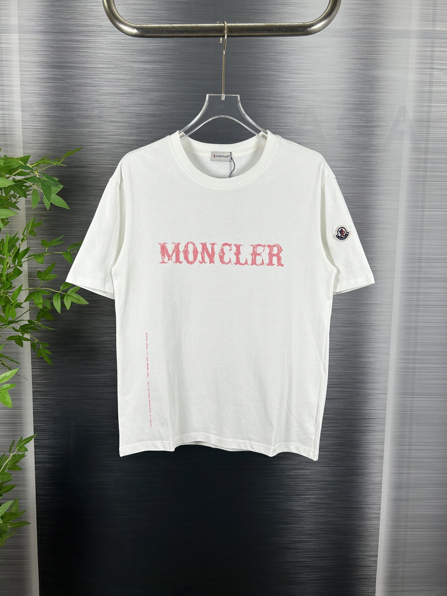 (Versión de especificaciones originales de alta gama) MONCLER 25Fw Camiseta de manga corta de alta gama 320G con logo e…
